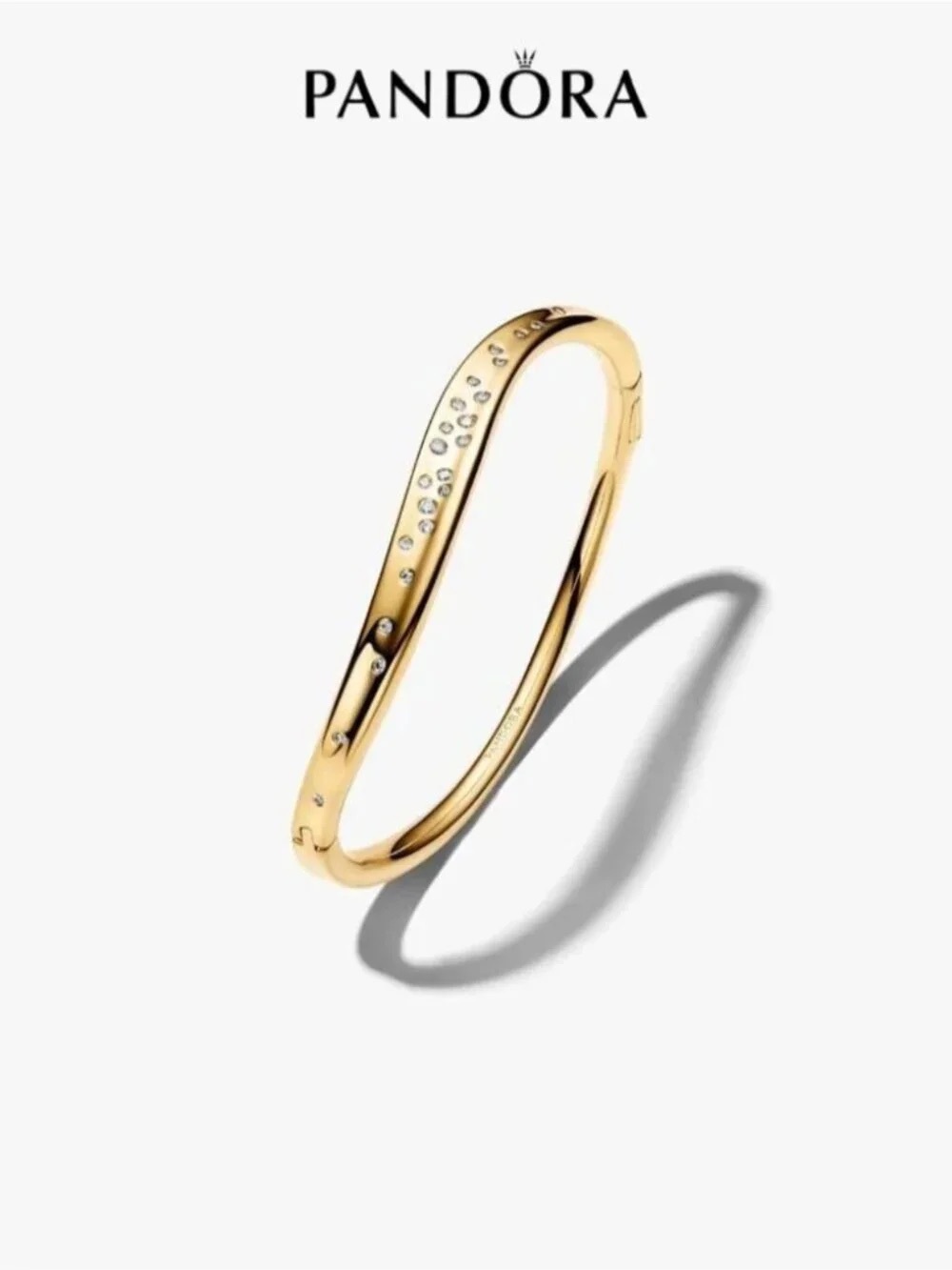 Pandora Gold Pavé Wave Bracelet